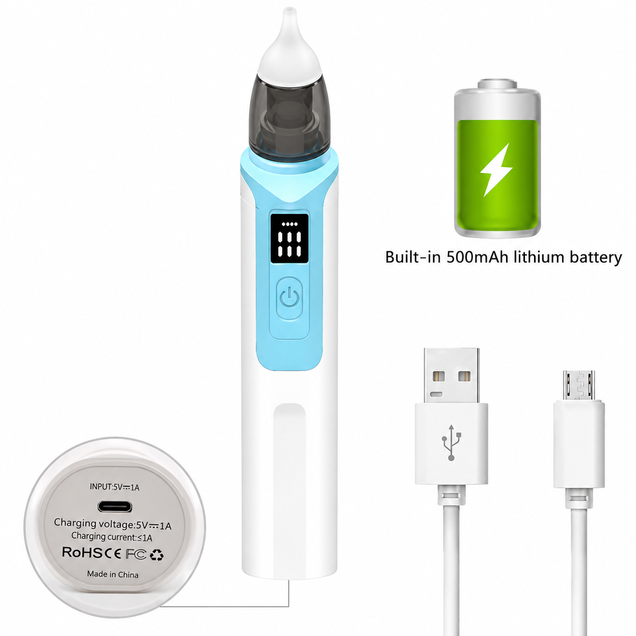 Aspirador Nasal eléctrico p/ niños y bebés